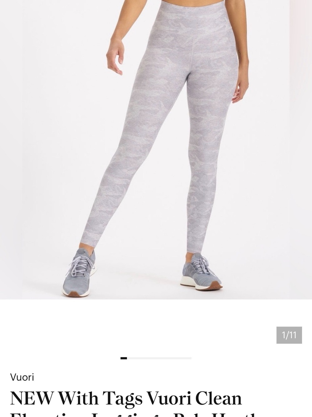 Vuori Light Gray Camo High-Rise Leggings
